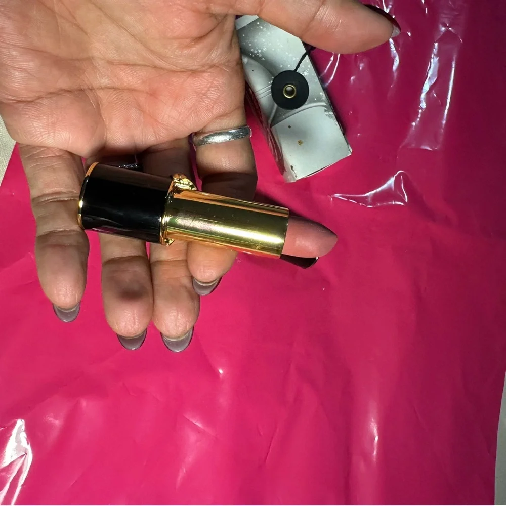 Luxurious Lipstick by PatMcgrath with Gold Accent in shade 020 Femmebot.